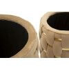 Conjunto de otomanas con almacenamiento Shanty, color dorado, 2 piezas Ø 37x42 cm y Ø 28x35 cm