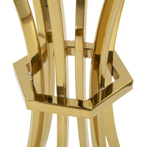 Mesa auxiliar alta Mauro Ferretti Shanty Ø 50x92 cm dorado negro