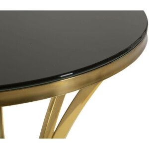 Mesa auxiliar alta Mauro Ferretti Shanty Ø 50x92 cm dorado negro