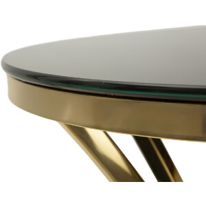 Mesa auxiliar alta Mauro Ferretti Shanty Ø 50x92 cm dorado negro
