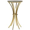 Mesa auxiliar alta Mauro Ferretti Shanty Ø 50x92 cm dorado negro