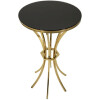 Mesa auxiliar alta Mauro Ferretti Shanty Ø 50x92 cm dorado negro