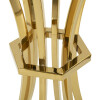 Mesa auxiliar alta Mauro Ferretti Shanty Ø 50x92 cm dorado negro