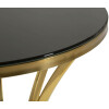 Mesa auxiliar alta Mauro Ferretti Shanty Ø 50x92 cm dorado negro