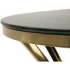 Mesa auxiliar alta Mauro Ferretti Shanty Ø 50x92 cm dorado negro