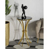 Mesa auxiliar alta Mauro Ferretti Shanty Ø 50x92 cm dorado negro
