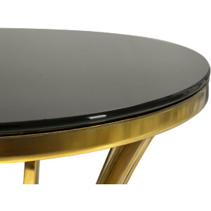 Mesa auxiliar Shanty alta Ø 40x81 cm dorado negro