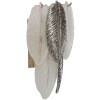 Aplique de pared Leafy de vidrio y hierro plateado blanco 24x15x29 cm 3xE14