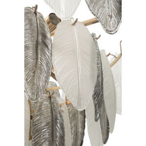 Lámpara de techo Leafy de vidrio y hierro multicolor Ø 60x40-87 cm 9xE14