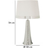 Lámpara de mesa Tower Mauro Ferretti plateada y blanca Ø 30x54 cm E27