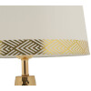 Lámpara de mesa Tower de hierro y tela oro blanco Ø 30x54 cm E27