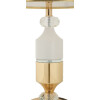 Lámpara de mesa Gipsy de hierro y tela dorado blanco Ø 30x52 cm E27