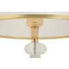 Lámpara de mesa Gipsy de hierro y tela dorado blanco Ø 30x52 cm E27