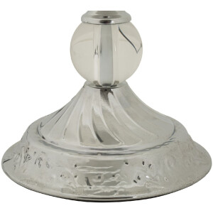 Lámpara de mesa Mauro Ferretti Kody plateada blanca Ø 30x54 cm E27