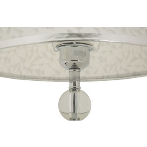 Lámpara de mesa Mauro Ferretti Kody plateada blanca Ø 30x54 cm E27