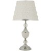 Lámpara de mesa Mauro Ferretti Kody plateada blanca Ø 30x54 cm E27