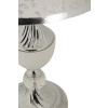 Lámpara de mesa Mauro Ferretti Kody plateada blanca Ø 30x54 cm E27