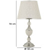 Lámpara de mesa Mauro Ferretti Kody plateada blanca Ø 30x54 cm E27