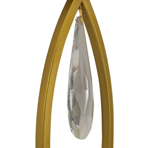 Aplique de pared Vienna dorado blanco 26x15x50 cm E14 Mauro Ferretti