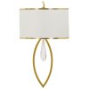 Aplique de pared Vienna dorado blanco 26x15x50 cm E14 Mauro Ferretti