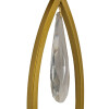 Aplique de pared Vienna dorado blanco 26x15x50 cm E14 Mauro Ferretti
