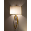 Aplique de pared Vienna dorado blanco 26x15x50 cm E14 Mauro Ferretti