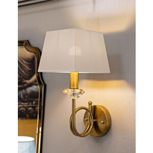 Aplique de pared Salzburg dorado blanco 18x24x40 cm E14