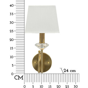 Aplique de pared Salzburg dorado blanco 18x24x40 cm E14