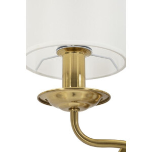 Aplique de pared Zagreb Mauro Ferretti Hierro Tela dorado blanco 35,5x17x43 cm 2xE14