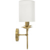 Aplique de pared Zagreb Mauro Ferretti Hierro Tela dorado blanco 35,5x17x43 cm 2xE14
