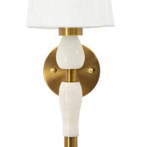 Aplique de pared Budapest Mauro Ferretti 16x20x46 cm E14 dorado blanco