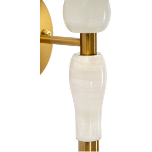 Aplique de pared Budapest Mauro Ferretti 16x20x46 cm E14 dorado blanco