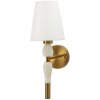 Aplique de pared Budapest Mauro Ferretti 16x20x46 cm E14 dorado blanco