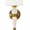 Aplique de pared Budapest Mauro Ferretti 16x20x46 cm E14 dorado blanco
