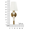 Aplique de pared Budapest Mauro Ferretti 16x20x46 cm E14 dorado blanco