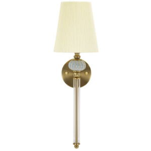 Aplique de pared Warsaw 17x22x57 cm E14 dorado blanco