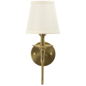 Aplique de pared Mauro Ferretti Bucharest Hierro Tela dorado blanco 15x22x38 cm E14