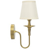 Aplique de pared Mauro Ferretti Bucharest Hierro Tela dorado blanco 15x22x38 cm E14