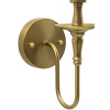 Aplique de pared Mauro Ferretti Bucharest Hierro Tela dorado blanco 15x22x38 cm E14