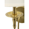 Aplique de pared Mauro Ferretti Bucharest Hierro Tela dorado blanco 15x22x38 cm E14