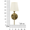 Aplique de pared Mauro Ferretti Bucharest Hierro Tela dorado blanco 15x22x38 cm E14