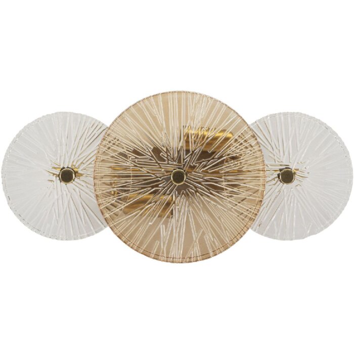 Aplique de pared Osaka Cristal Hierro 42x8x20 cm 2xE14 sin Bombillas