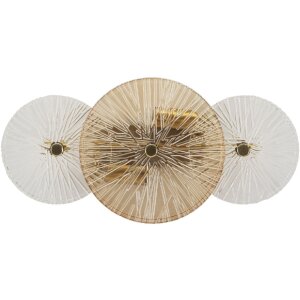 Aplique de pared Osaka Cristal Hierro 42x8x20 cm 2xE14...