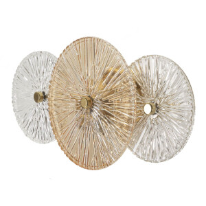 Aplique de pared Osaka Cristal Hierro 42x8x20 cm 2xE14 sin Bombillas