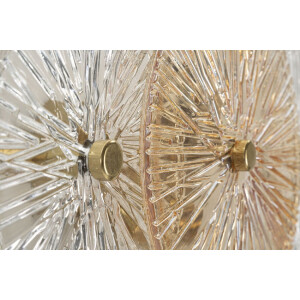 Aplique de pared Osaka Cristal Hierro 42x8x20 cm 2xE14 sin Bombillas
