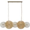Lámpara de techo Osaka Mauro Ferretti 100x23x28-94 cm 8xE14 sin bombillas