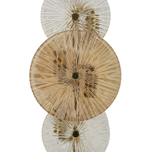 Lámpara de Mesa Osaka Mauro Ferretti Cristal Hierro 20x18x66 cm 3xE14 sin Bombillas