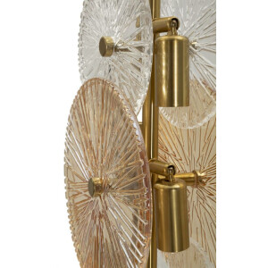 Lámpara de Mesa Osaka Mauro Ferretti Cristal Hierro 20x18x66 cm 3xE14 sin Bombillas