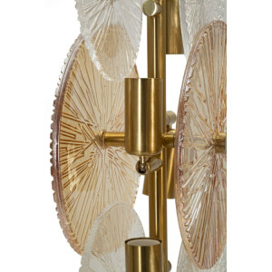 Lámpara de Mesa Osaka Mauro Ferretti Cristal Hierro 20x18x66 cm 3xE14 sin Bombillas
