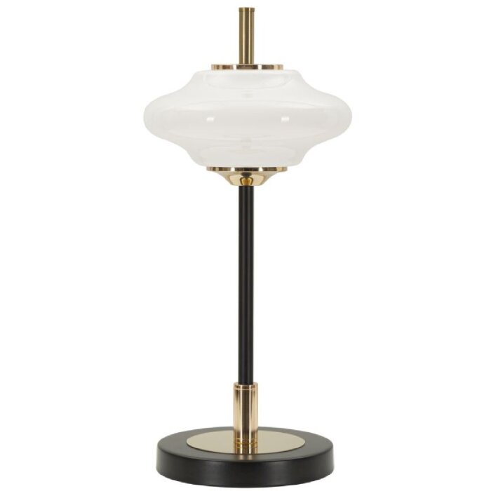 Lámpara de mesa Vintage de Cristal y Hierro Ø22x46 cm E14 sin Bombilla Mauro Ferretti